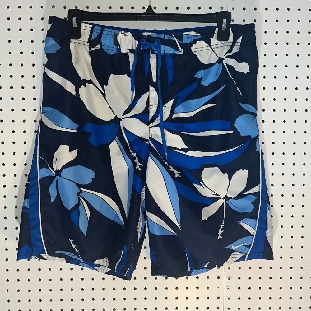 Nike floral print swim trunks